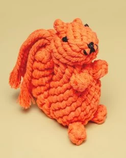 KNOTTY PAWS Handmade Eco-Friendly Oliver The Squirrel Rope Dog Toy