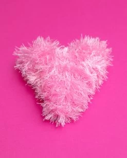 OOMALOO Fuzzy Pink Heart Squeaky Dog Toy (FINAL SALE)