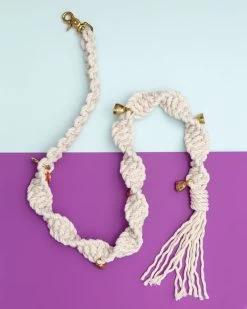 EMBER & IVORY Macrame Dog Potty Bells (Made In The USA)