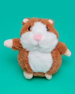 PET LOU Henry The Hamster Plush Squeaky Dog Toy