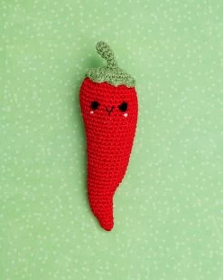 KNIT KNACKS Chili P. Pepper Organic Cotton Knit Dog Toy