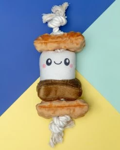 ORIGINAL TERRITORY S'mores Squeaky Rope Tug Dog Toy