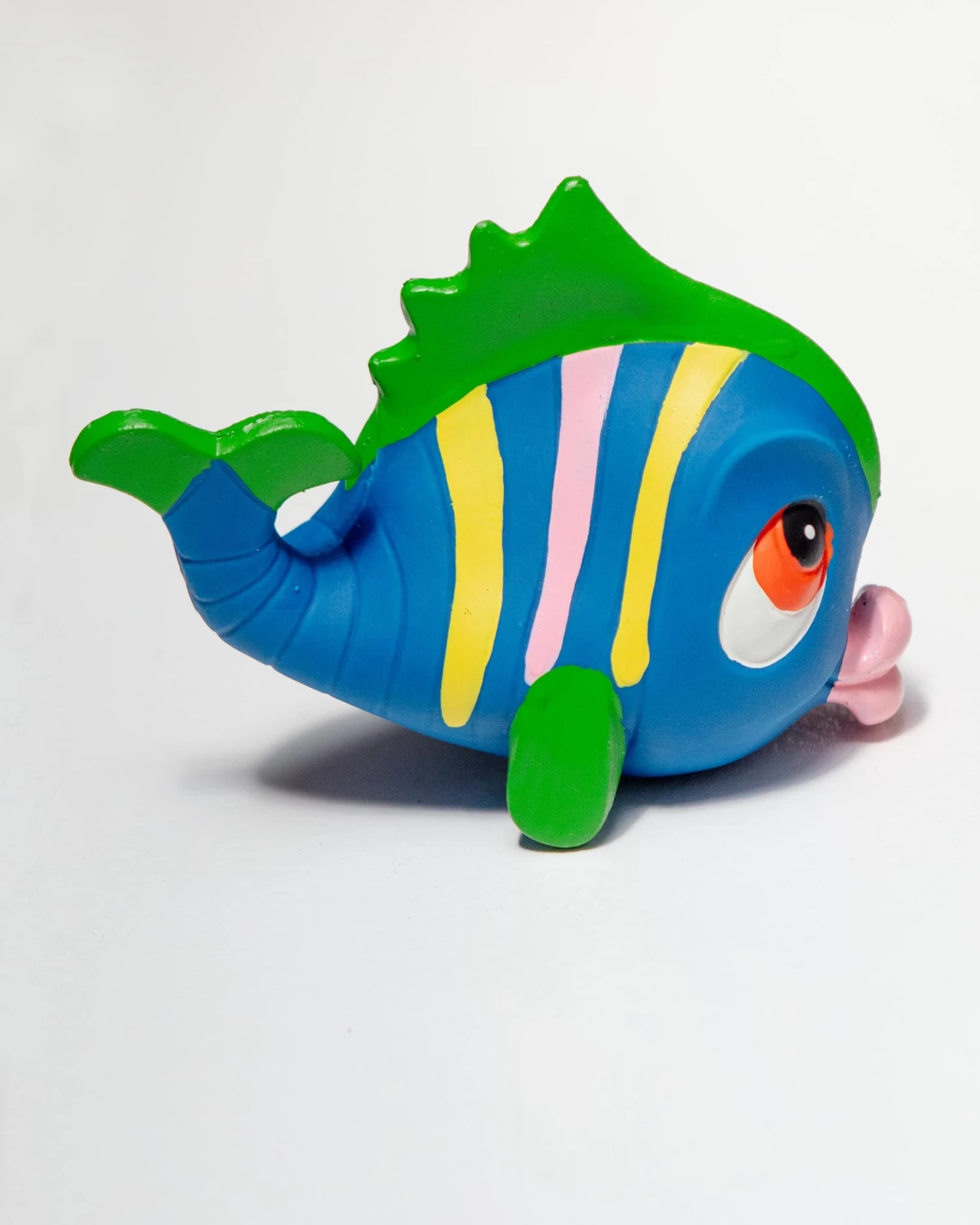 LANCO TOYS Multicolor Squeaky Rubber Fish Dog Toy - Image 2