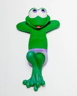 LANCO TOYS Beach Frog Squeaky Rubber Dog Toy