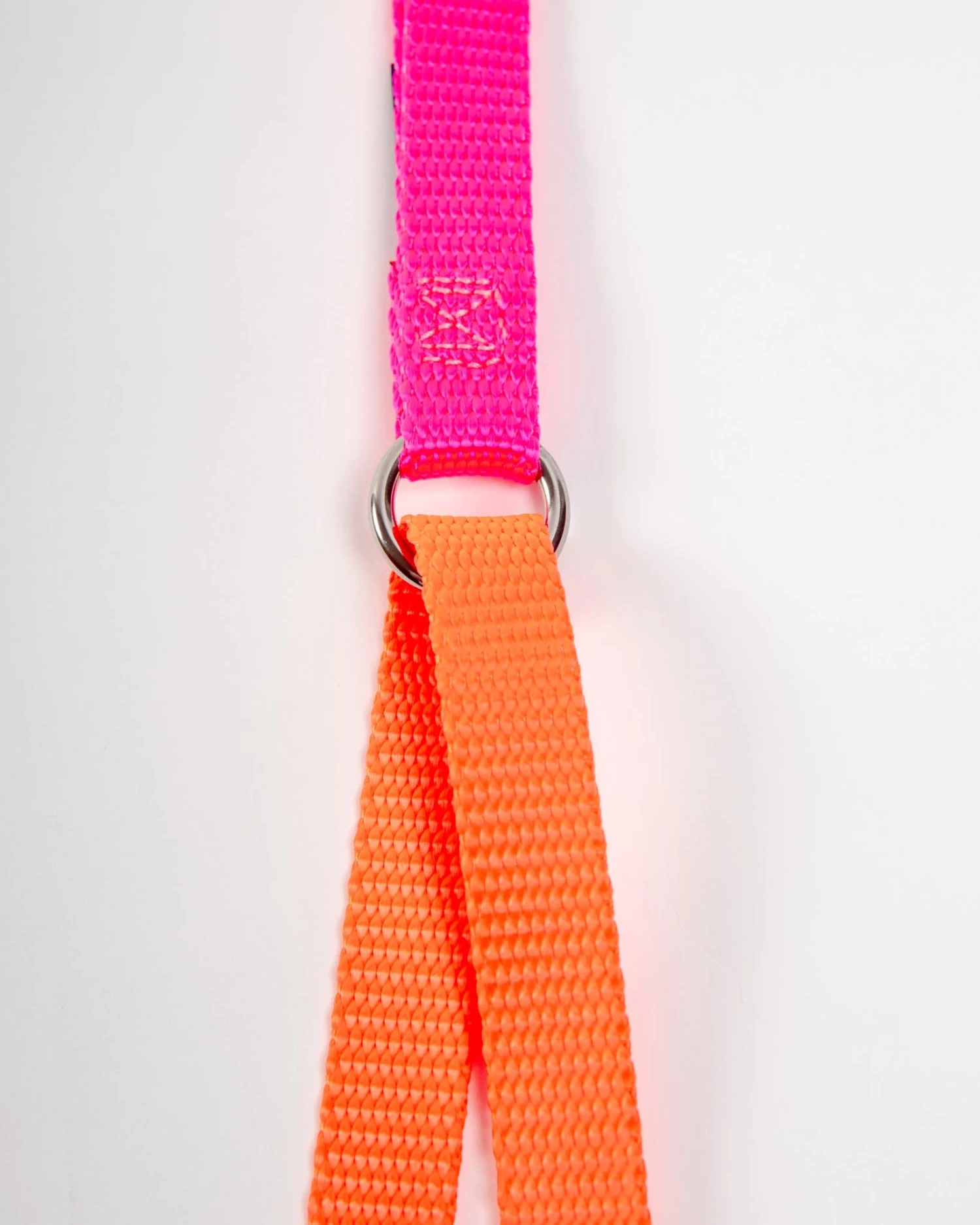 2 HOUNDS For DOG & CO. (Exclusive) Double Clip Training Leash In Hot Pink + Neon Orange (Made In The USA) - Image 2