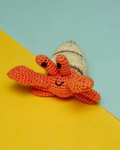 KNIT KNACKS Shelly The Hermit Crab Organic Knit Dog Toy