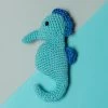 KNIT KNACKS Salty The Seahorse Organic Knit Dog Toy
