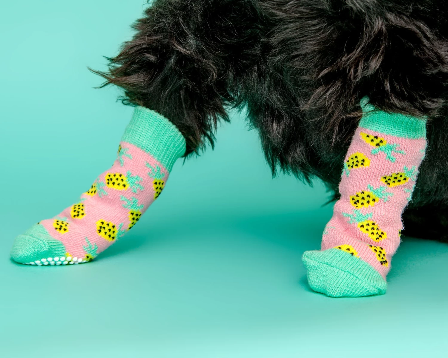 DOGGIE DESIGN Non-Skid Dog Socks In Pineapple - Image 3