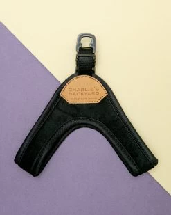 CHARLIE'S BACKYARD Buckle Up Easy Dog Harness In Black