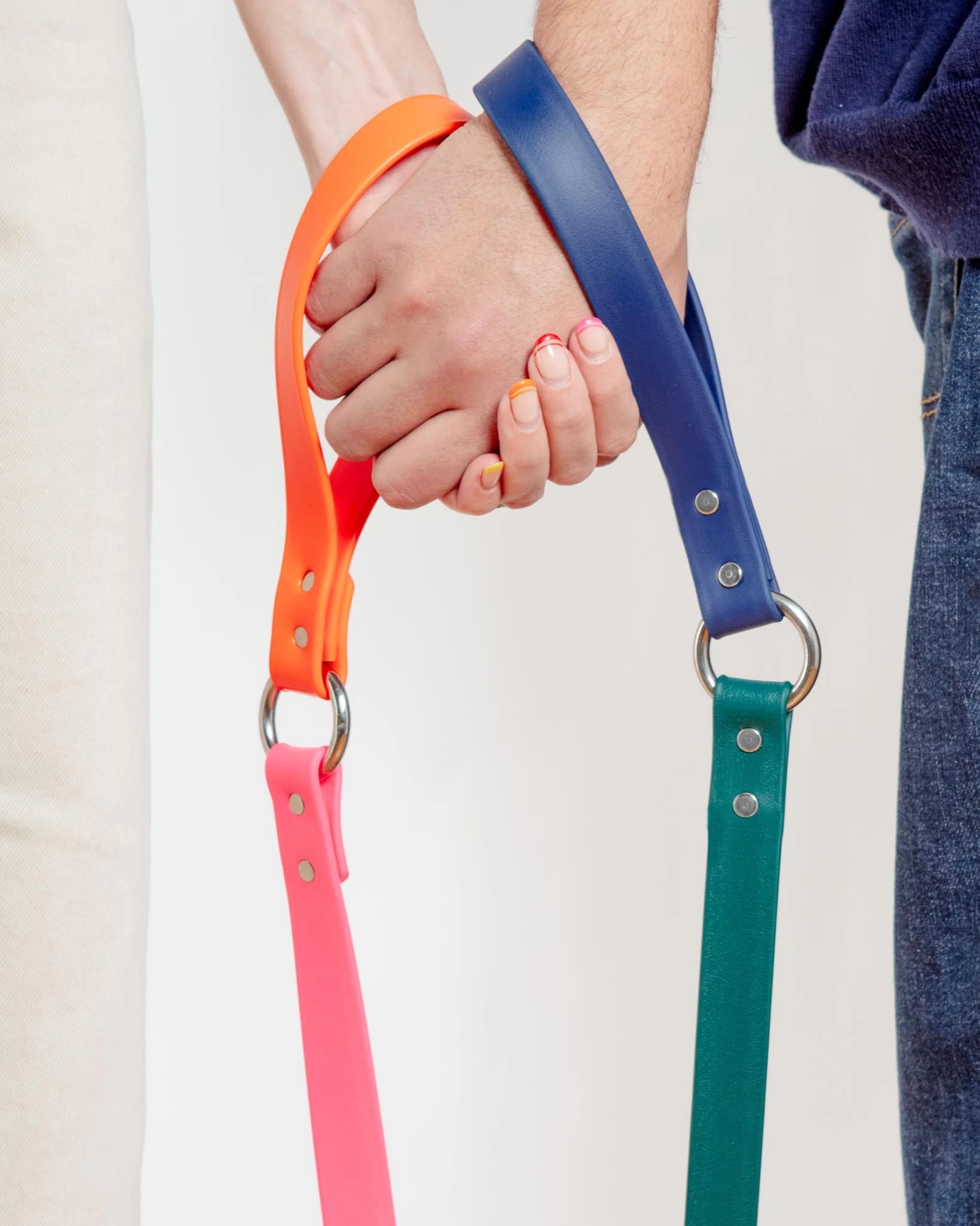 DOG & CO. COLLECTION City Leash In Neon Pink & Neon Orange (4 Or 6 Foot) (Made In The USA) - Image 2