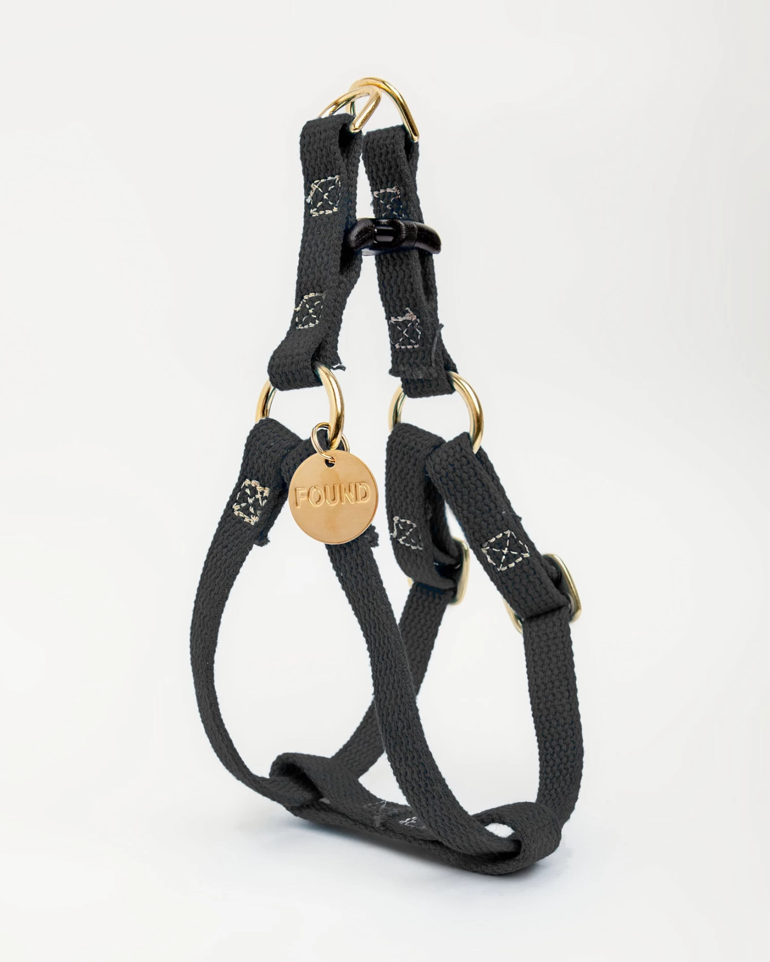 FOUND MY ANIMAL Cotton Webbing Dog Harness In Black (Made In The USA) (FINAL SALE)