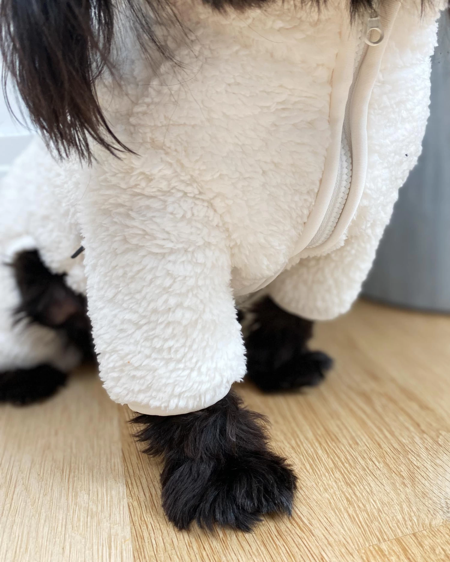 DENTISTS APPOINTMENT Boa Fleece Onesie In Cream (Dog & Co. Exclusive) - Image 3