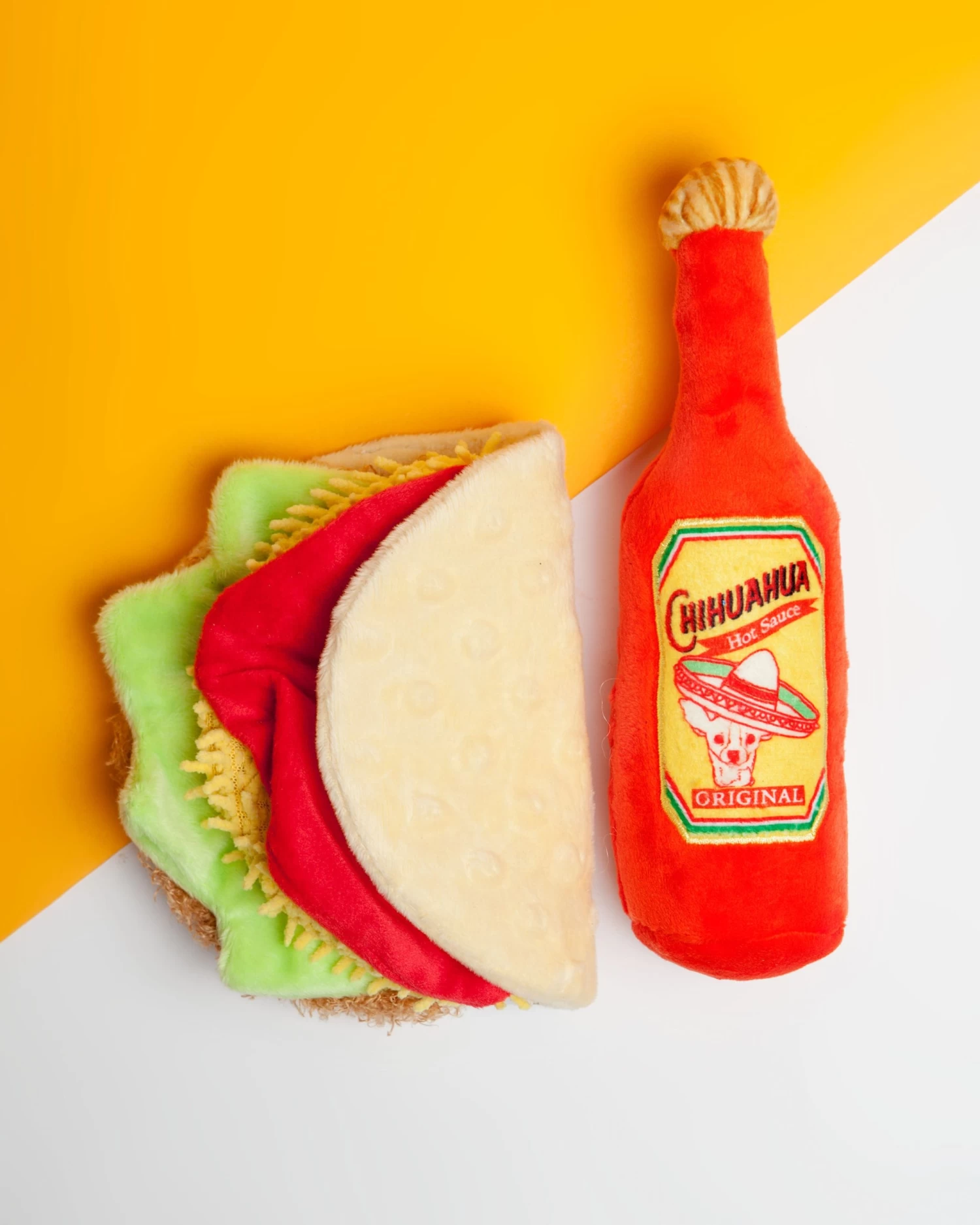 P.L.A.Y. Plush Taco Crinkle & Squeak Dog Toy - Image 2