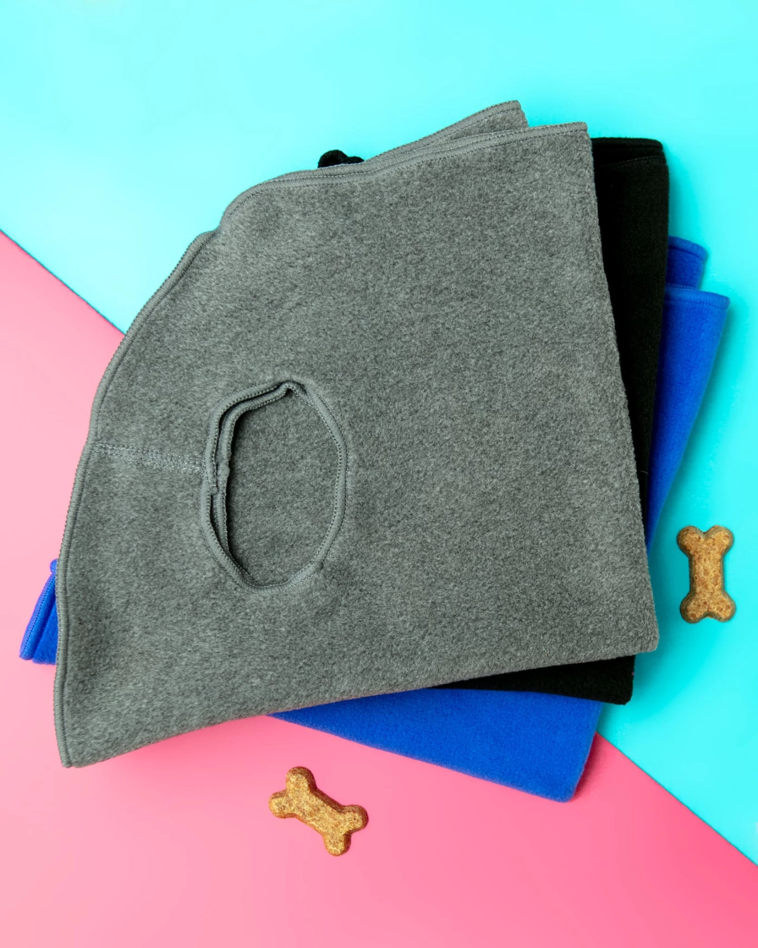 GOLD PAW Pullover Stretch Dog Fleece In Charcoal Grey - Image 2