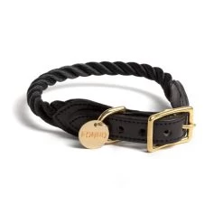 FOUND MY ANIMAL Rope Dog Collar In Black (Made In The USA)