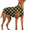 GOLD PAW Stretch Fleece Pullover In Yellow Buffalo Plaid