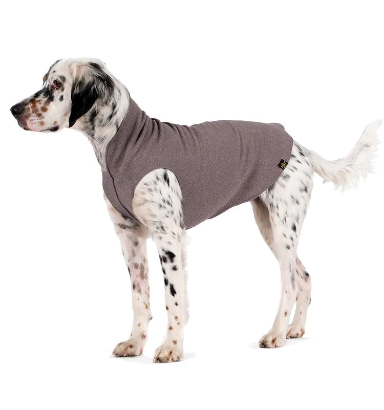 GOLD PAW Pullover Stretch Dog Fleece In Charcoal Grey - Image 3