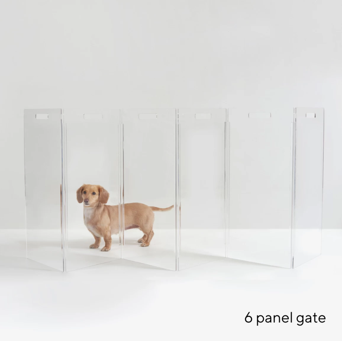 HIDDIN Clear Lucite Freestanding Zig-Zag Pet Gate (Made In The USA) (Direct-Ship) - Image 9