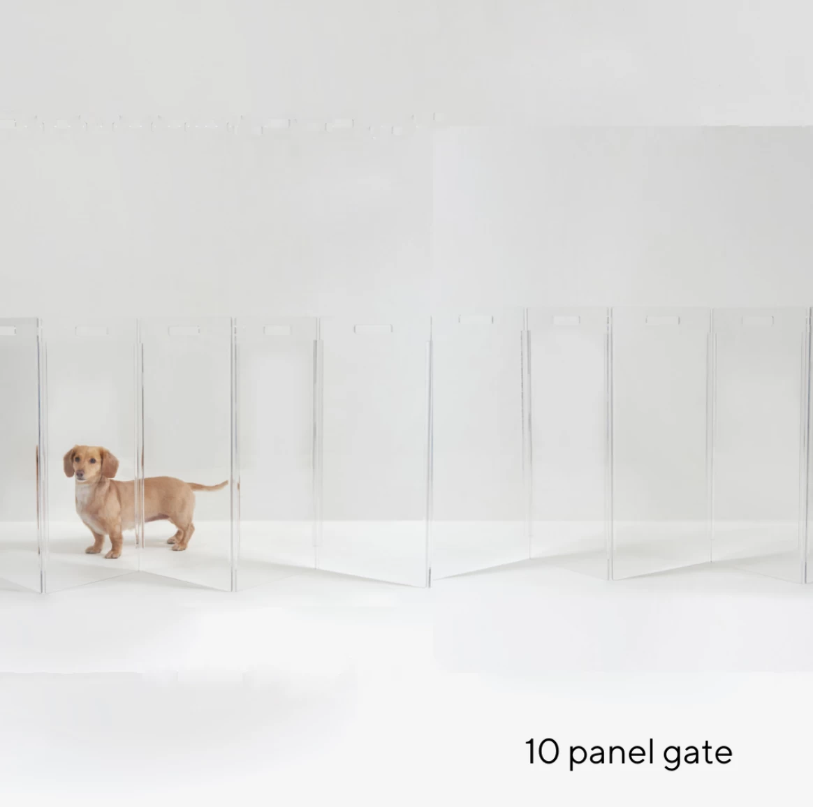 HIDDIN Clear Lucite Freestanding Zig-Zag Pet Gate (Made In The USA) (Direct-Ship) - Image 11