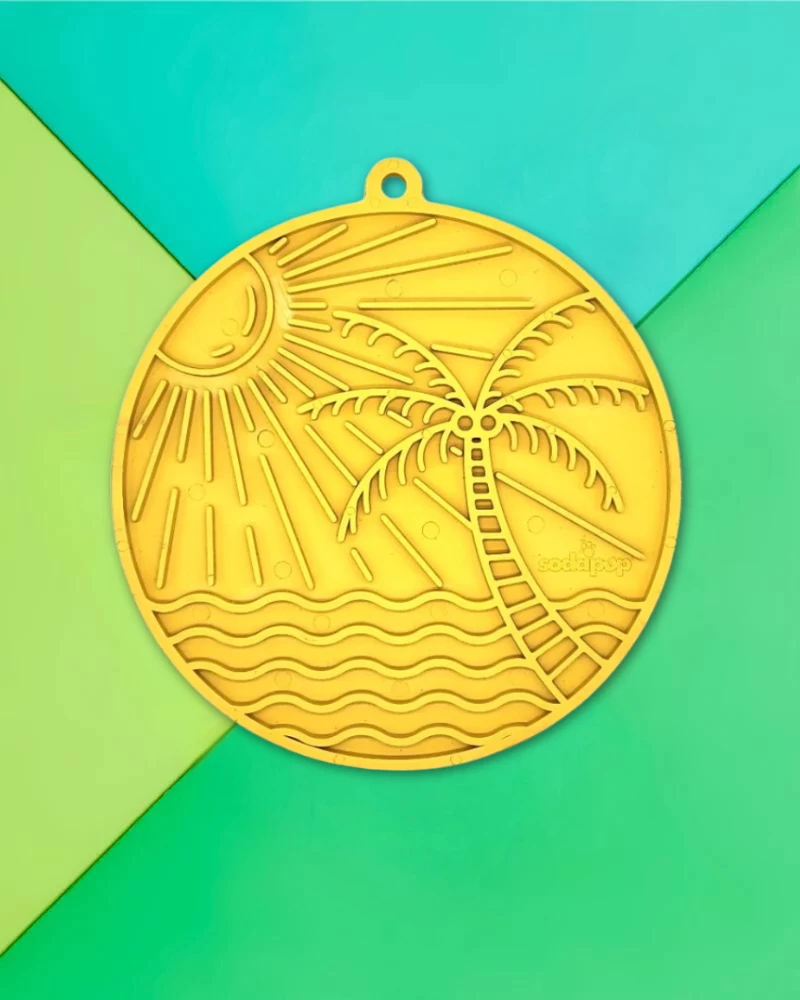 SODA PUP Sun N' Sea Enrichment Lick Mat With Suction Cups (Made In The USA)