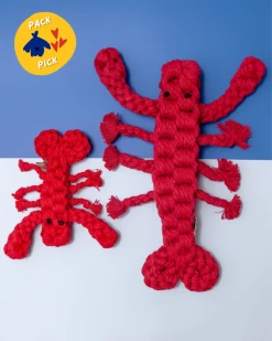 JAX & BONES Louie The Lobster Rope Dog Toy