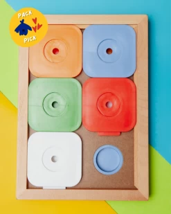 MY INTELLIGENT PETS Sudoku Dog Treat Puzzle Game In Rainbow Edition (6 Squares)