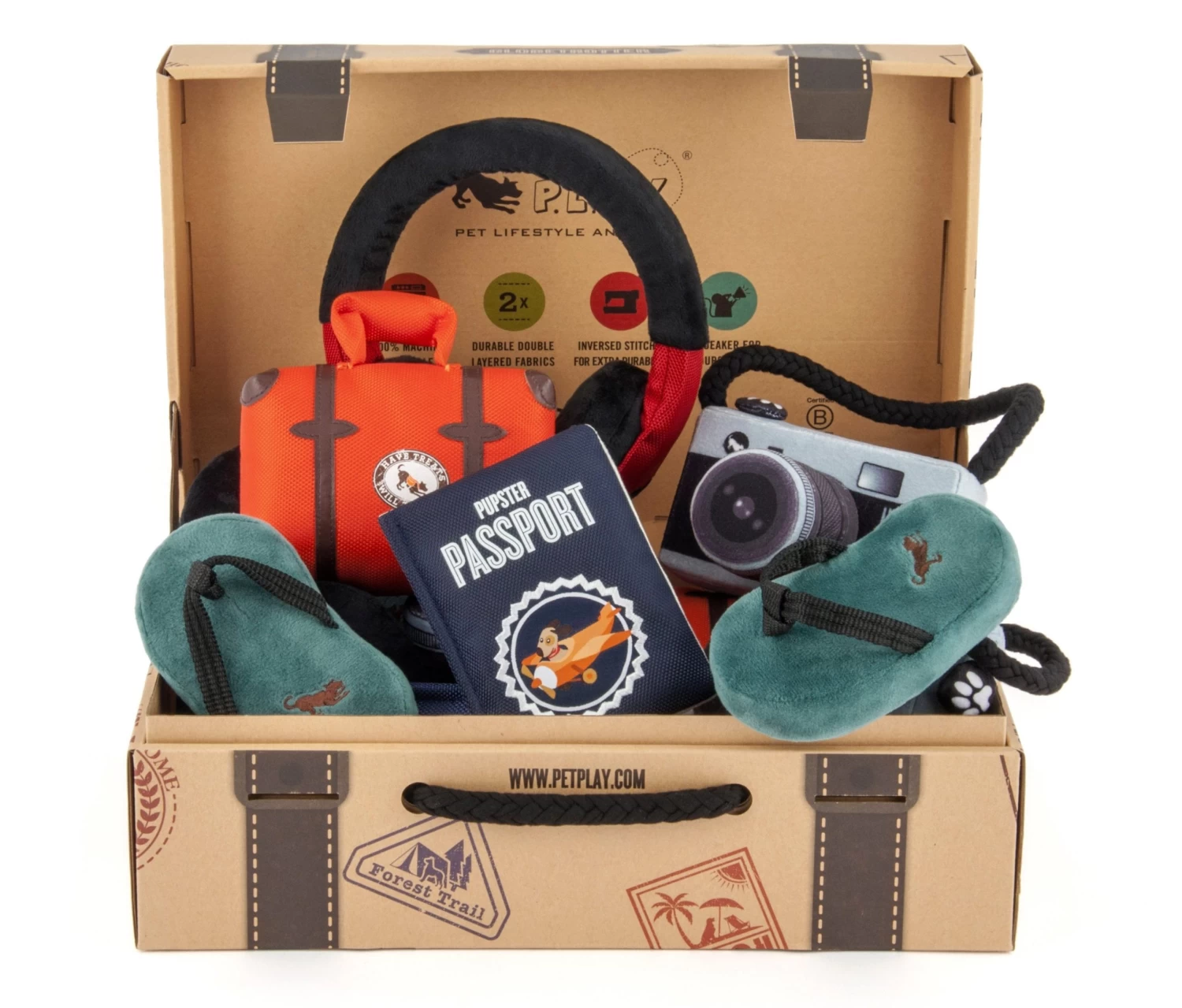 P.L.A.Y. Pupster Passport Crinkle Dog Toy - Image 7