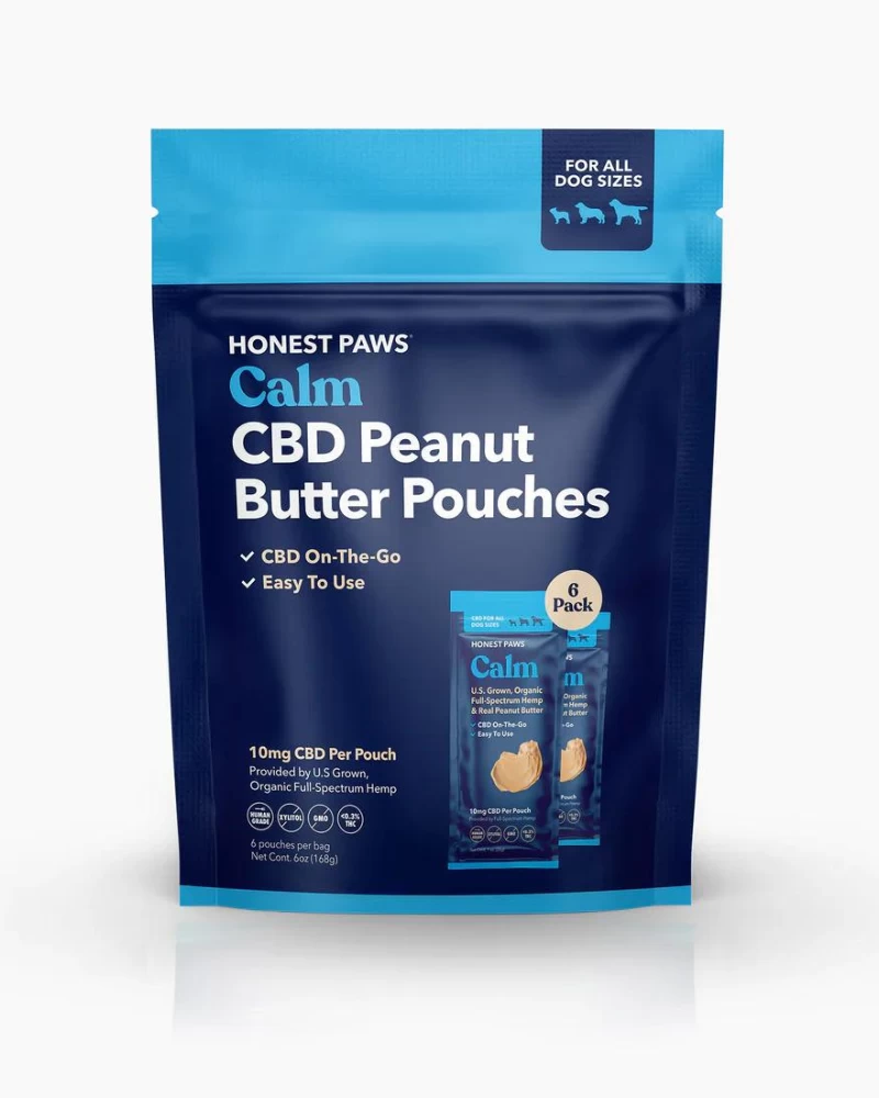 HONEST PAWS On-the-Go Calming CBD Peanut Butter Pouches - Image 3