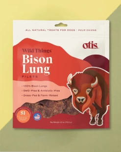 O.T.I.S. Wild Things Bison Lung Filets Dog Treat