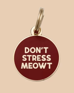TWO TAILS PET COMPANY Don't Stress Meowt ID Tag (Custom)