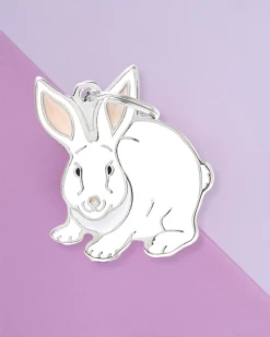 MY FAMILY White Rabbit Custom Pet ID Tag