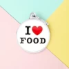 MY FAMILY I Love Food! Custom Circle Pet ID Tag
