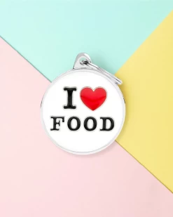 MY FAMILY I Love Food! Custom Circle Pet ID Tag