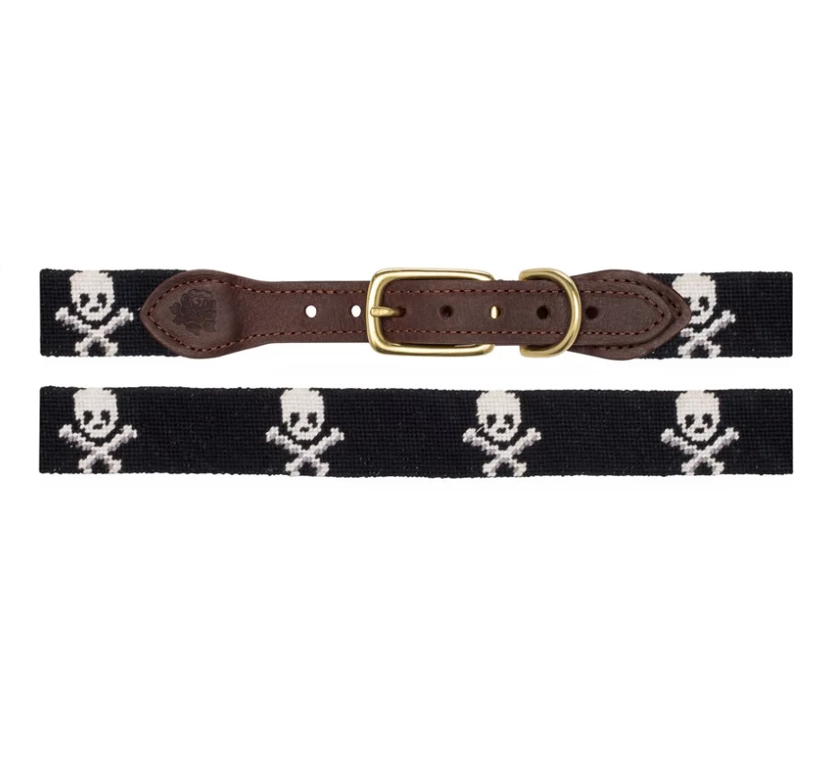 GOOD THREADS Skull & Crossbones Needlepoint Dog Collar (FINAL SALE) - Image 4