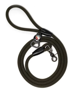 ROPE HOUNDS Classic Dog Leash In Mossy Earth (Made In The USA)