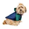 WAGWEAR Nylon Colorblock Dog Rainbreaker In Hunter Green & Navy (Exclusive To DOG & CO.)