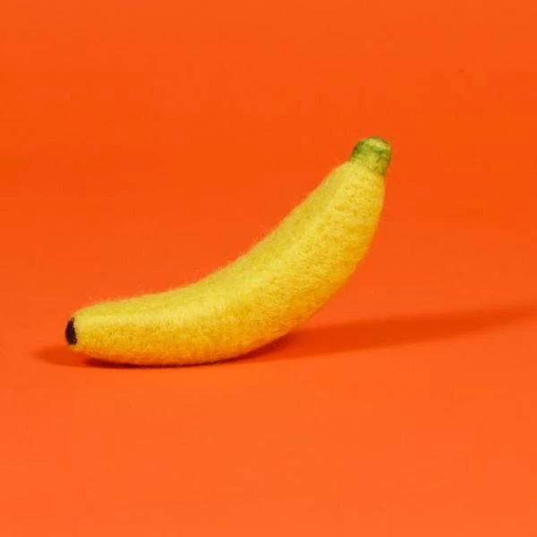 WARE OF THE DOG Boiled Wool Banana Dog Toy - Image 2