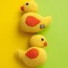 DOGO Duck Squeaky Knit Dog Toy