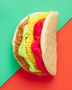 P.L.A.Y. Plush Taco Crinkle & Squeak Dog Toy