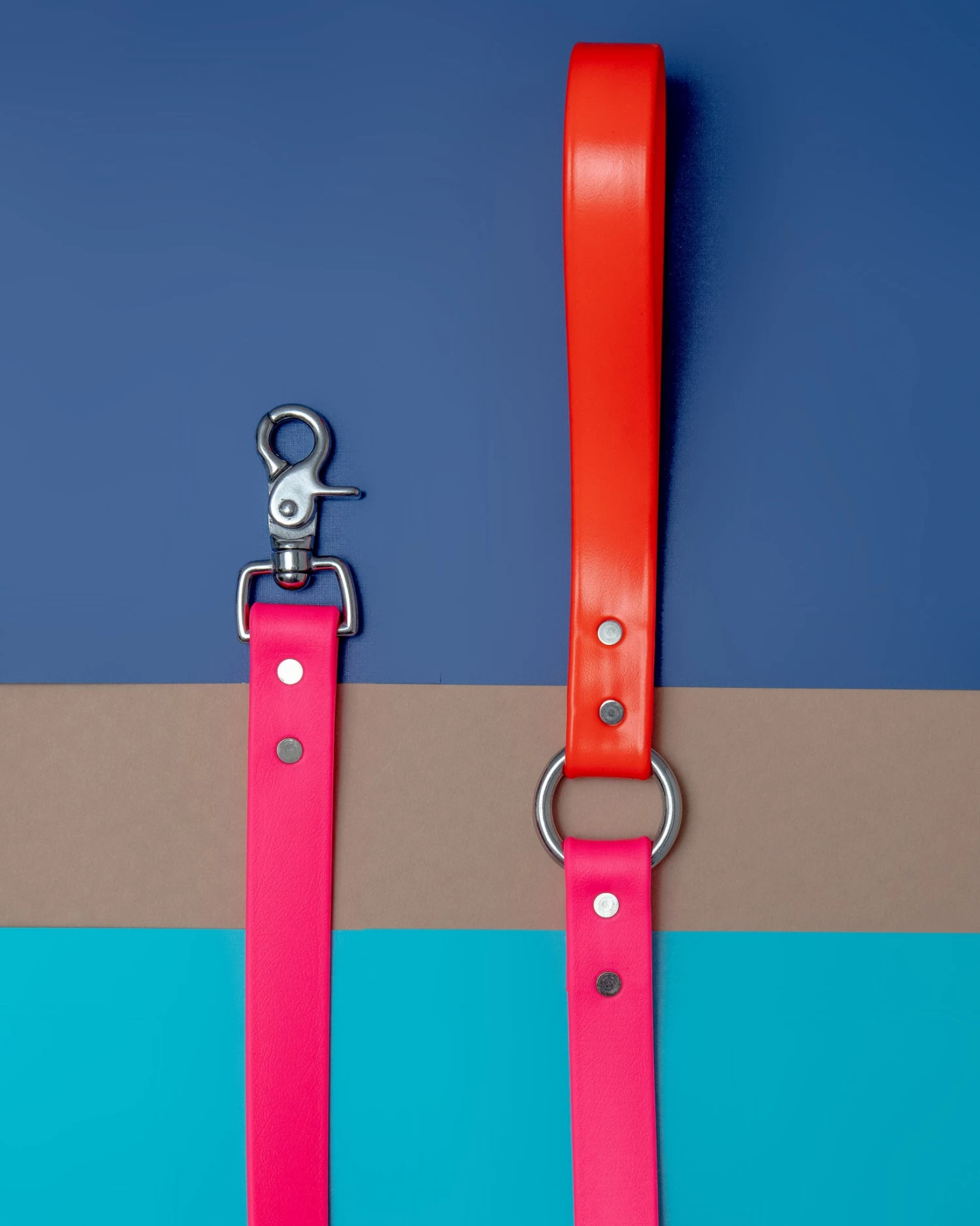 DOG & CO. COLLECTION City Leash In Neon Pink & Neon Orange (4 Or 6 Foot) (Made In The USA) - Image 3