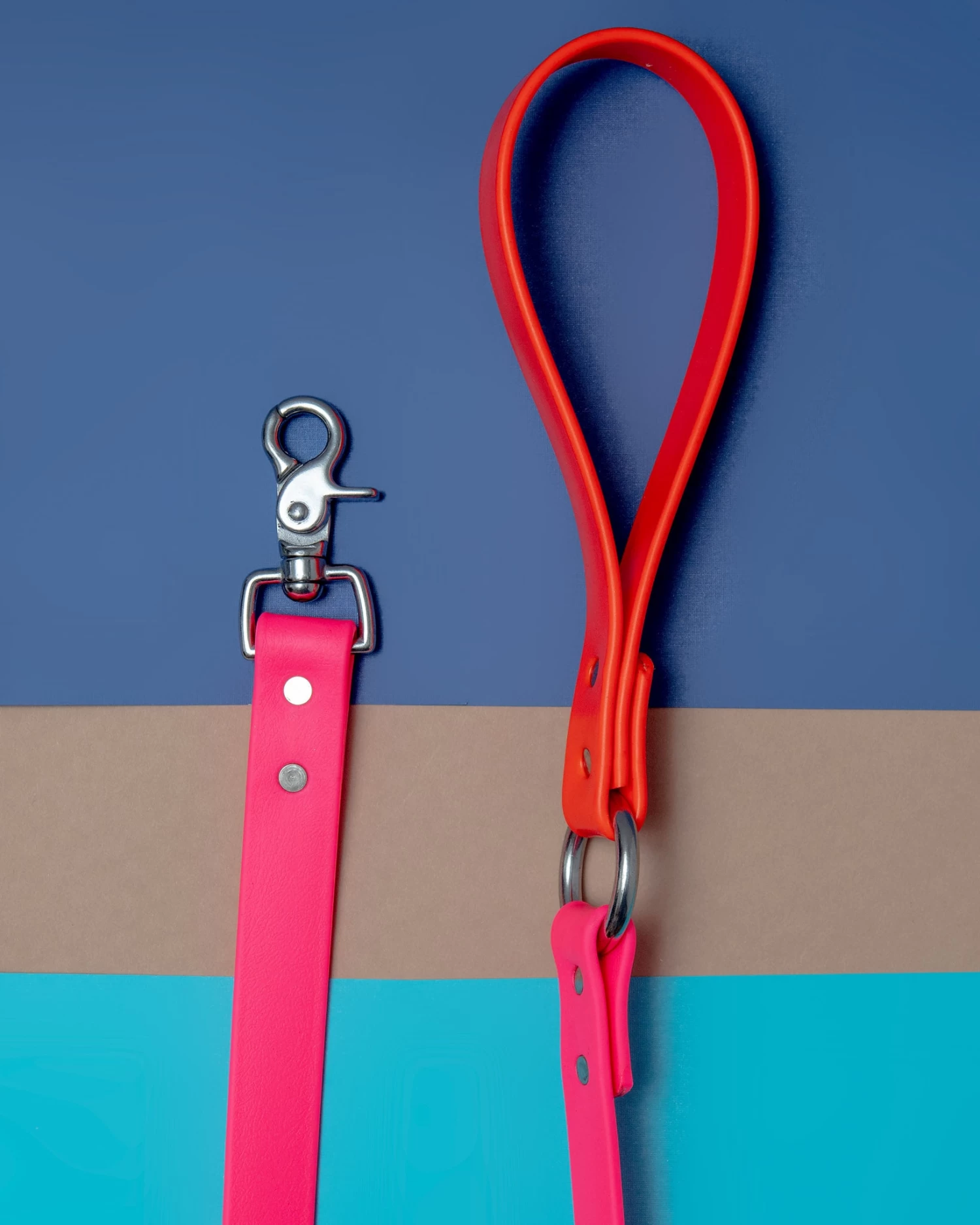 DOG & CO. COLLECTION City Leash In Neon Pink & Neon Orange (4 Or 6 Foot) (Made In The USA) - Image 6