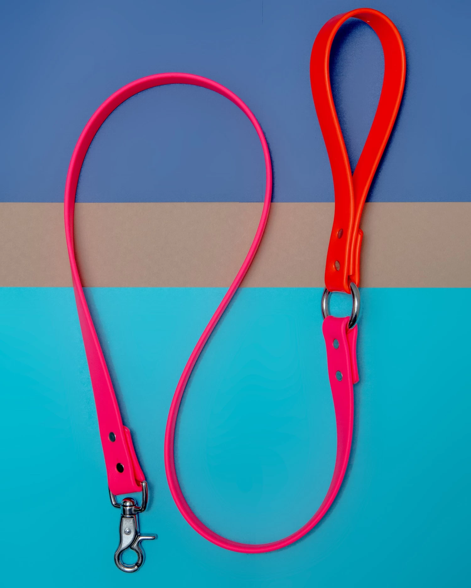 DOG & CO. COLLECTION City Leash In Neon Pink & Neon Orange (4 Or 6 Foot) (Made In The USA) - Image 4