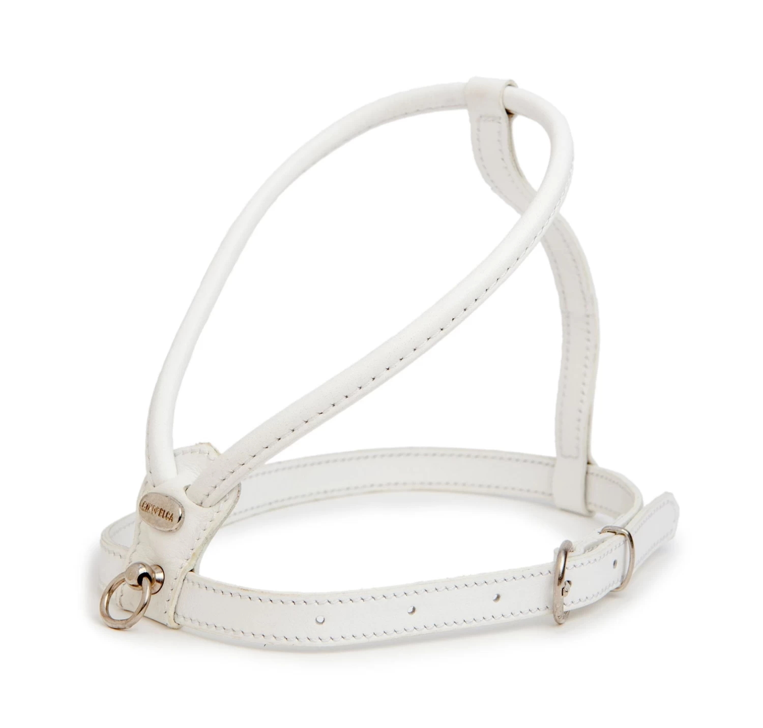 LA CINOPELCA Italian Leather Dog Harness In Ultra White - Image 2